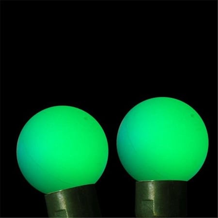 Forever Bright Kellogg Plastics 59309 0.75 in. Holiday & Christmas Indoor & Outdoor LED- Green - Frosted Ball 59309